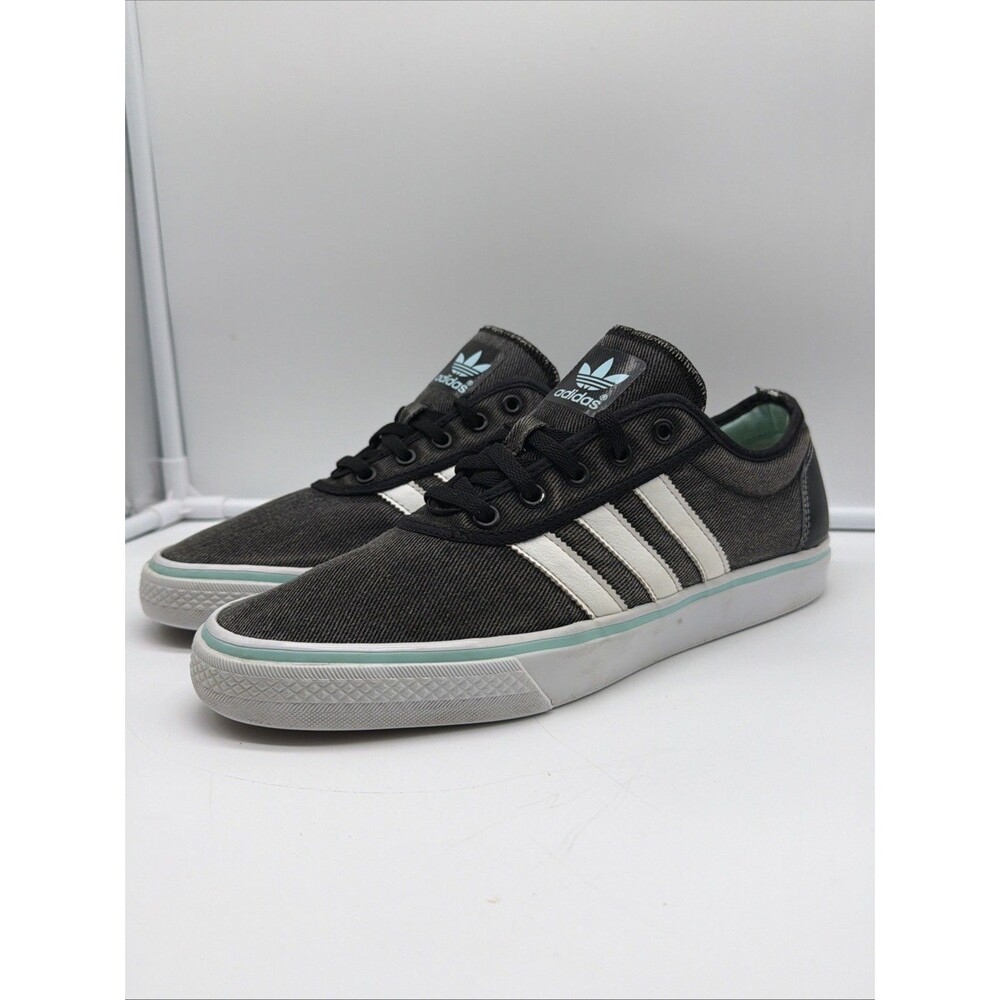 Adidas Adi Ease Men’s 9.5 Black Teal Sneaker Skateboarding Shoe *No Insoles*